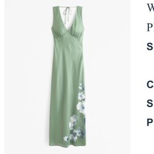 Abercrombie Plunge Cowl Back Maxi Dress